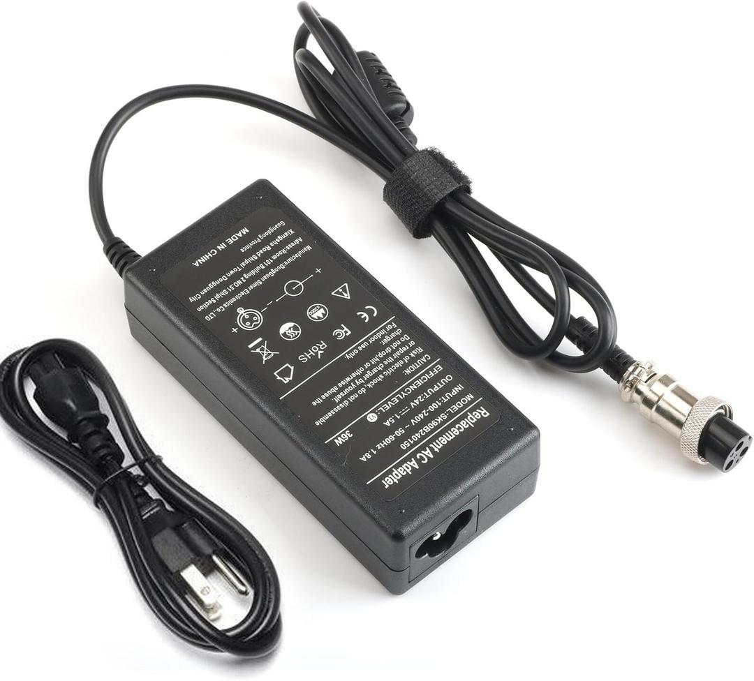 Vanzer 24V 1.5A 36W Electric Scooter E100 E200 E300 Battery New Upgrade 3-Interface Charger Inline for Razor E100 E200 E300 E125 E500 PR200,MX350 E225S E325S, Pocket Mod, Sports Mod, and Dirt Quad