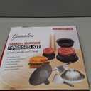 Gamalou Smash Burger Press Kit: 7" Cast Iron Grill Press, 12" Melting Dome, 3-in-1 Patty Maker, 4.3" Spatula & 4" Scraper, Griddle Accessories for Blackstone, Grills, Flat Top, BBQ, Fry Pan