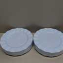 72 Pack Blue Plastic Plates, 10" Disposable Wave Edge Dinner Plates Elegant Heavy Duty Serving Dishes for Party, Wedding, Thanksgiving, Christmas