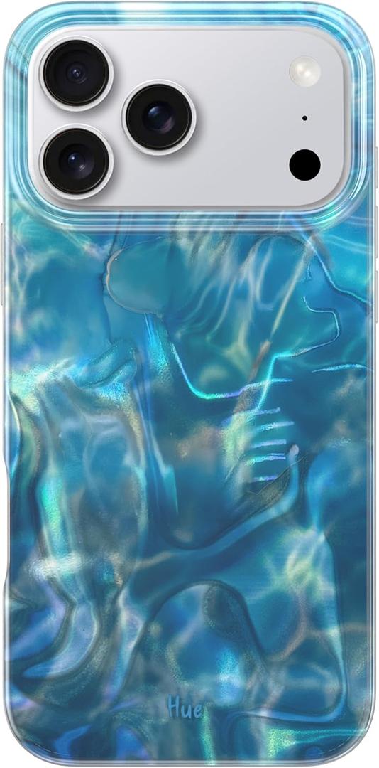 LONLI Hue for iPhone 17 Pro Max Case - Ocean Waves Shockproof Phone Cover - [Shock-Absorbent Bumper] - Cute, Unique and Aesthetic