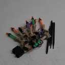 Hourleey Halloween Decorations, 10 Pack Skull Candle Lights with Stakes, Battery Operated Waterproof Pathway Decor with Timer for Indoor Outdoor Front Pathway Lawn Yard Garden (Orange, Purple, Green)