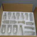 Glass Bud Vases in Bulk Set of 17, Transparent Clear Small Mini Vases for Flowers, Vintage Vase for Centepiece,Wedding, Table Decor, Baby Shower, Christmas, Home and Events