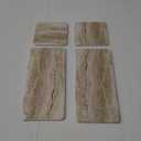Set of 4 Drying Stone for Kitchen Counter Soap Tray Ceramic Bathroom Sink Trays Hand Soap Dish Stone Quick Dry Mat Toothbrush Sponge Holder Kitchen Sink Caddy Diatomite Coaster Bathroom Trays