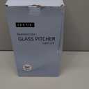 1 Gallon thickened Glass Pitcher with Lid and Spout, Borosilicate Glass Carafe for Hot/Cold Drink, Water Pitchers for Fridge, Extra Large Jug with Handle for Iced Tea, Coffee,Juice,Homemade Beverage