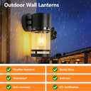 Porch Light Outdoor, Matte Black Exterior Front Porch Light with E26 Socket, Outdoor Wall Light,Exterior Wall Light, Doorway, Garage,2-Pack(Bulbs Not Included)