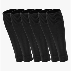 Ultrafun4 pairs Leg Sleeves Pre-Cut Soccer Sleeves Compatible with Grip Socks Shin Guards Sleeves for Soccer Football M