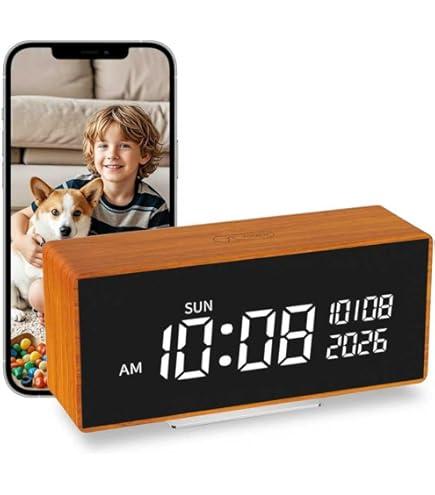NOSENT Security Mini Camera, Digital Clock,1080P HD, Nanny Camera, with AI Motion Detection, Clear Night Vision,5G & 2.4G, 150° Viewing Angle,Bluetooth Connection, Local and Cloud Storage