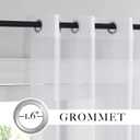 RYB HOME Sheer Curtains Panels Bedroom Window, Grommet Solid White Voile Drapes for Living Room Kitchen Home Office, Privacy Sheer Light & Airy, Wide 54 inch x Long 63 inch per Panel, 4 Pcs