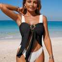 ZAFUL Boho Beach Cover Ups for Women Sarong Coverups Sheer Bikini Chiffon Wraps Skirts for Swimwear (Black), One Size