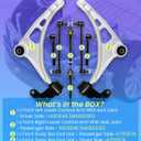 8Pcs Front Lower Control Arm Suspension Kit for Acura 2014-2020 MDX, for Honda 2019-2021 Passport, 2016-2021 Pilot, 2017-2021 Ridgeline, K623548 K623549 K750678 K750679 ES801204/05 EV801341