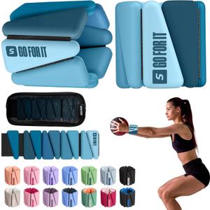 SPORTBIT Wrist and Ankle Weights for Women - Set of 2 (1lb Each) Wearable Ankle & Wrist Weights - Leg & Arm Bands, Silicone Weighted Bracelets for Workout, Walking, Running, Yoga, Pilates (Navy Blue) SPORTBIT Wrist and Ankle Weights for Women - Set of 2 (1lb Each) Wearable Ankle & Wrist Weights - Leg & Arm Bands, Silicone Weighted Bracelets for Workout, Walking, Running, Yoga, Pilates (Navy Blue)