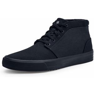 Shoes for Crews Cabbie II, Men's, Women's, Unisex Slip Resistant, Food Service Work Shoes, Black, Men's Size 9/ Women's Size 10.5