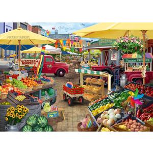 Wonder Forge Farmer's Market Day 1000 Piece Jigsaw Puzzle for Adults | Unique, Perfectly-Fitting Pieces | Fun, Vibrant Imagery
