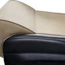 JUPENG Car Seat Leg Extender Cushion, Memory Foam Under Thigh Leg Support Pillow with Strap, Non-Slip Base & Removable Washable Cover for Driver Seat and Office Chair, Universal Comfort Pad (Beige)