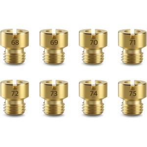 2240-8 Carburetor Main Jet Assortment Kits 68 69 70 71 72 73 74 75, 1/4"-32 Thread, Fit for Holley Carb Main Carburetors 2010 2300 4010 4011 4150 4160 4500 series, One per size