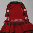 KYEESE Christmas Dog Sweater Fall Winter Clothes Warm Coat Dress With Leash Hole Pullover Knit Turtleneck for Girl With Snowflake for Small Dogs, Girl Red, X-Large