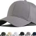 Oversize Baseball Cap XXL Big Head Hats for Men Large Head Hats Dad Hat Adjustable 23.6"-26.8" (Gray, XL)