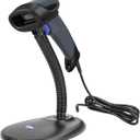 NETUM 2D Barcode Scanner with Stand USB 2.0 Wired QR Code Imager Automatic Barcode Reader Handhold Scanner Gun with USB Cable for Laptops, Computers, Cashier, POS -M5S