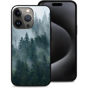 for iPhone 15 Pro Max Misty Forest Phone Case for Men Women Soft TPU Shockproof Anti-Scratch Protective Cover Design for iPhone 15 Pro Max 6.7"