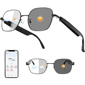 AI Smart Glasses for Women & Men, Photochromic Lenses, Realtime Translation via APP, Supporting 160+ Languages, Indoor & Outdoor Bluetooth Glasses, AI Translation Glasses for Trade, Travel, Work