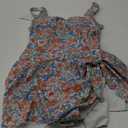 B2prity One Piece Swimdress Swimsuits for Women Tummy Control Swim Dress Cute Modest Skirt Bathing Suit (Large, Orange,floral Printed)