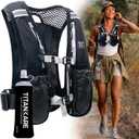 Running Vest Elite Backpack  5L Hydration Vest with Pockets, Lightweight Water Bottle, Phone Holder, Adjustable Reflective Marathon Trail Running Gear for Men and Women