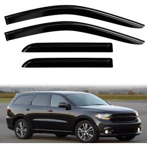 2PC Rain Guards for 2011-2025 Dodge Durango Window Visors Deflectors Sun Shades Vent Tape On Out Channel