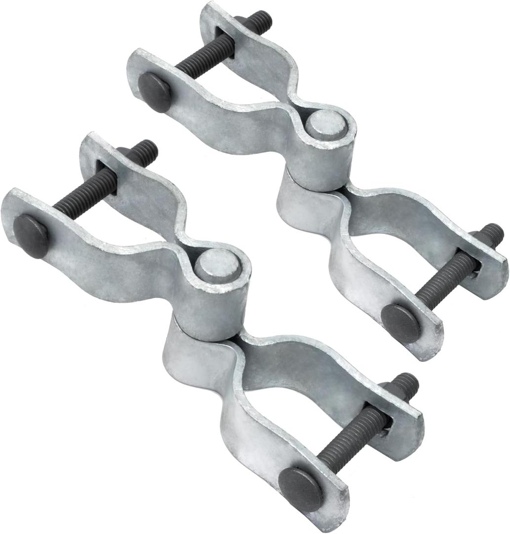 HITTITE 1-3/8" Chain Link Fence Gate Post Hinge - Heavy Duty Gate Hinges: 2x 1-3/8" Female & Male Hinges, Nut/Bolt, Thickness 3mm