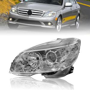 Left Halogen Headlight Assembly For Mercedes Benz W204 C Class C300 C230 C350 2008-2011 Headlamp