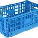 52L Plastic Collapsible Storage Bins with Handles,