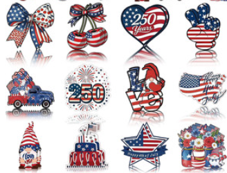 American 250th Birthday Centerpieces for Table, American 1776-2026 Birthday Decoration Centerpieces, 250th Anniversary USA Birthday, 250 Year Patriotic Party Supplies & Decor for Party
