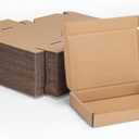 MEBRUDY 6x4x1 Inches Shipping Boxes Pack of 50, Small Corrugated Cardboard Box for Mailing Mailer Packing, Brown
