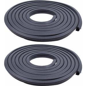 Front Driver and Passenger Side Door Weatherstrip Rubber Seal On-Body for Cadillac Escalade 02-06, Chevy Silverado 99-06, Avalanche Suburban Tahoe 00-06, GMC Yukon Sierra 99-06