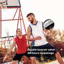 Full Size Basketball Rubber- Leather,Indoor-Outdoor-Pool,with Pump(Deflated) (Black/Gray Size 7 (29.5"))