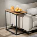 Pipishell C Shaped End Table 27 inches High, Side Table for Couch Slide Under, C Table Sofa Side End Table for Living Room