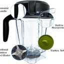 For Vitamix Blender Pitcher 64oz Low-Profile, Replacement Pitcher for Vitamix 750 5300 5200 5000 7500 6300 Vm0102 Vm0103 Vm0197 E310 G/Classic C/Explorian/Commercial series etc