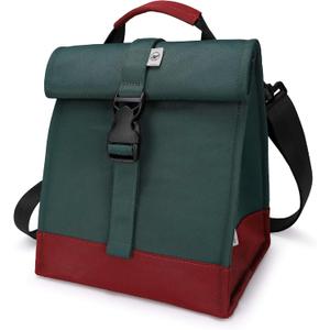 SUNNY BIRD Insulated Lunch Bag Rolltop Lunch Box Tote Lunchbox Bag for Women, Men, Adults and Teens (Green)