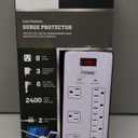 Prime Wire & Cable Prime Wire PB523120 8-Outlet Electronics Surge Protector with 14-3 SJT 6 Foot Cord, White