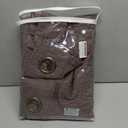 MIULEE 100% Blackout Linen Curtains for Bedroom Thermal Insulated Brown Grommet Room Darkening Curtains & Drapes Fall Decor for Living Room Nursery 52 x 84 Inch (2 Panels)