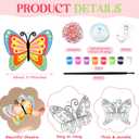 Dunzoom 30 Set Butterfly Suncatchers Kit Spring Summer DIY Window Suncatchers Craft Make Your Own Butterfly Suncatchers Ornaments Painting Craft Kits for Party Painting Activity Decoration