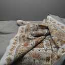 zesthome 8x10 Area Rugs for Living Room,Non-Slip Backing Washable Rugs,Vintage Large Area RugStain Resistant Home Decor Rug (Orange,8'x10')