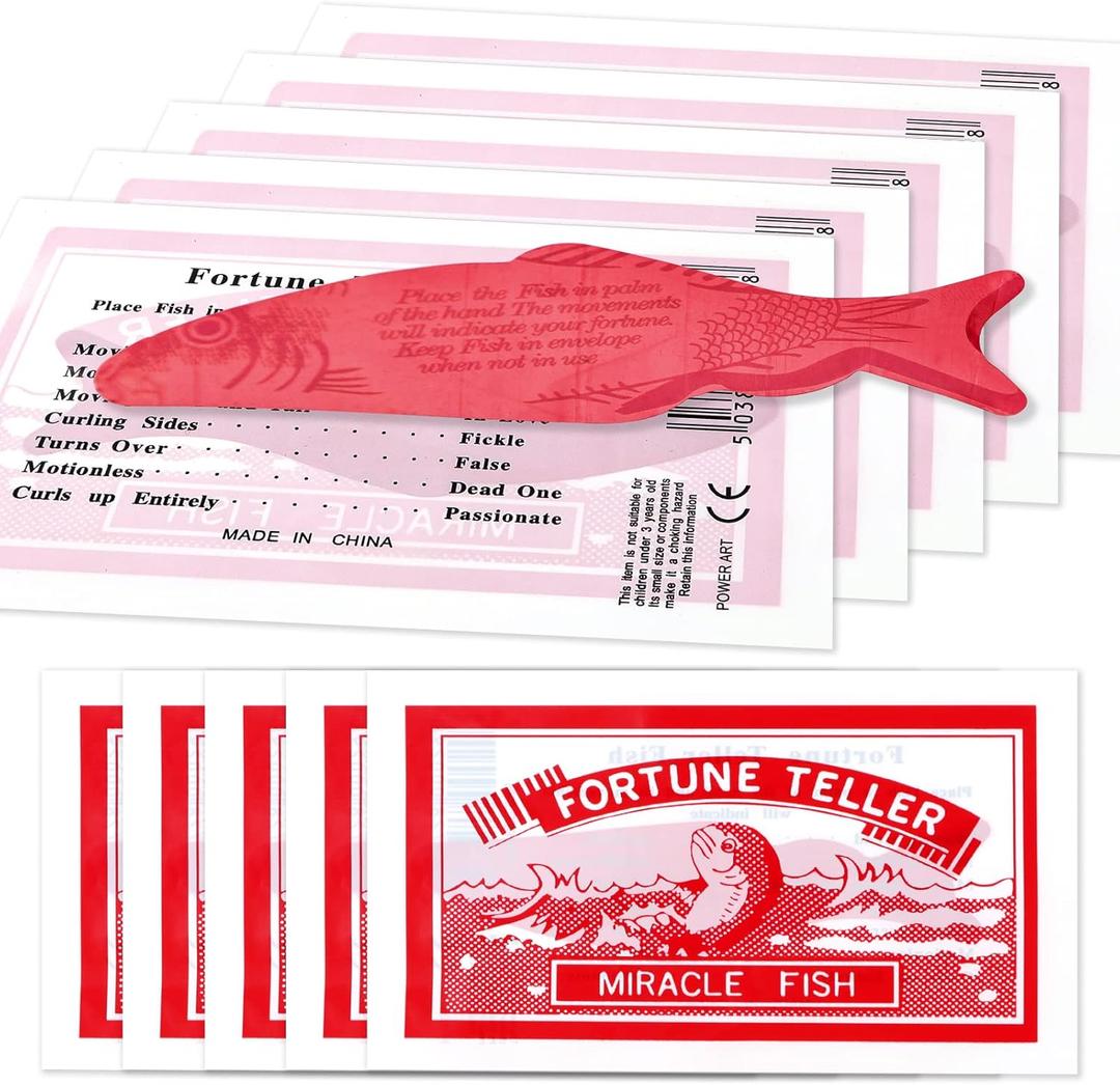 SHENGSEN 200 Packs Fortune Teller Miracle Fish-Fortune Telling Fish for Kids and Adults-Magic Novelty Fortune Telling Toys for Birthday Party Christmas