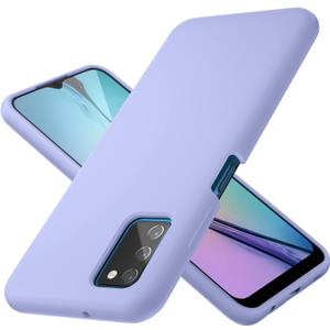 Galaxy A03S Case 6.5 inch, Soft Liquid Silicone Protective and Anti-Scratch Microfiber Lining Shockproof Compatible with A03S Cover (Purple)