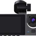 Dash Camera for Cars, 4K+1080P Dash Camera for Cars, Dash Cam Front and Rear Inside, Triple Car Camera, Built-in 32GB Card, G-Sensor, Motion Detection, Night Vision, WDR, 24Hr Parking, Loop Recording