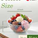 bUCLA 50 Pack Clear Plastic Serving Bowls - 24oz Disposable Salads, Cereal, Fruit, Dessert & Soup Bowls for Wedding & Party