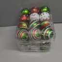 3 x 12 Pcs 2.4 Inch Christmas Ball Ornaments for Tree,Red and Green Glittering Hanging Bulbs Pendants for Christmas Tree Decorations