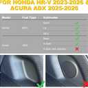 Cargo Mat & Backrest Mat Fit for Honda HRV 2023-2026 & for Acura ADX 2025-2026, All Weather TPE Custom Fit Trunk Mat Cargo Liner with Seatback Mat Accessories, Black
