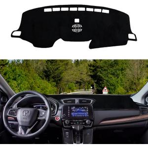 Dashboard Cover Mat Custom Fit for 2017-2022 Honda CR-V Dash Cover Nonslip Dash Mat Protector Sunshade No Glare Black