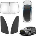 Karltys 3PCS Windshield Sun Shade for 2022-2024 2025 Toyota Corolla Cross, Front and Side Window Sunshade Custom Fit Corolla Cross, 210T Reflective Sun Visor Cover Protector Keep Your Car Cool