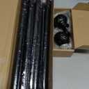 TONIAL Black Curtain Rod 32 to 120 Inches, 7/8 Adjustable Curtain Rods for Windows 20 to 116 Inches, Splicing Drapery Rods Heavy duty with Netted Texture Finials